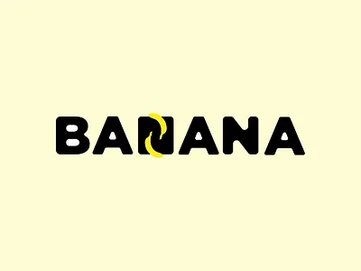 Banana Minimal Logo Design app branding design icon illustration illustrator logo typography ui design web