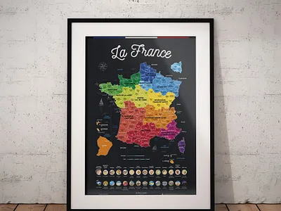 Scratchable Map Of France - Phase2 carte design foodies foodporn france gastronomie gift map paris present régions scratchable travel voyage