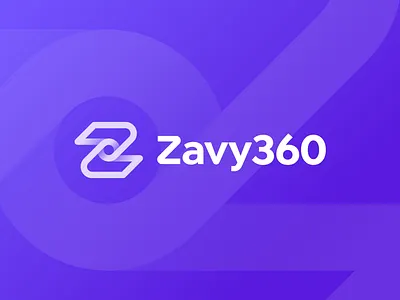 Approved logo design for Zavy360 360 3d app branding identity care custom typography doctor gradient hands health lettering logo medical orbit path patient pattern rotation whirlpool z