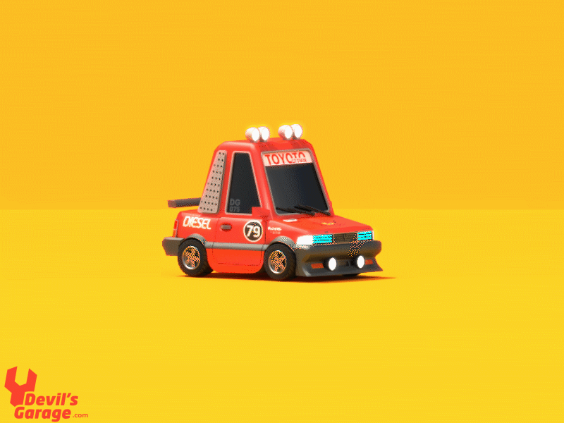 Red Vroom 3d 3d modeling cinema 4d cinema4d design illustration low poly lowpoly vehicles