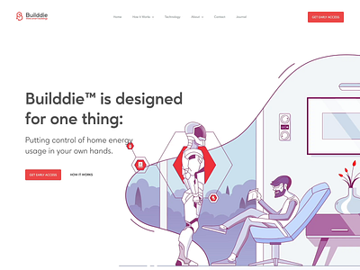 Builddie Website Scrolling Animation animated illustration animation brand identity branding character animation home page illustration interaction landing page motion design scrolling transition ui ux web website