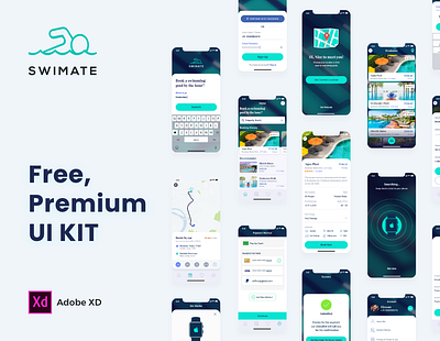 Swimate UI Kit android apps behance design dribbble interface ios minimal ui uikit ux web