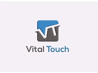Vital Touch Logo banding design bbaria design brahmanbaria brahmanbaria design business logo logo logo design unique design unique logo design v letter vt vt letter logo vt logo