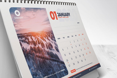 Desk Calendar 2020 branding calendar calendar 2020 corporate creative design desk graphic holidays marketing modern month photoshop print print ready professional template