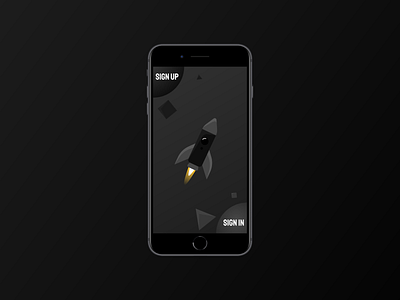 Rocket beginner daily ui dailyui dark design illustration rocket shapes sign in sign up signing signup