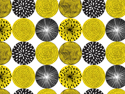 Circle pattern abstract black and white circle design drawing hand drawn illustration pattern surface vector yellow