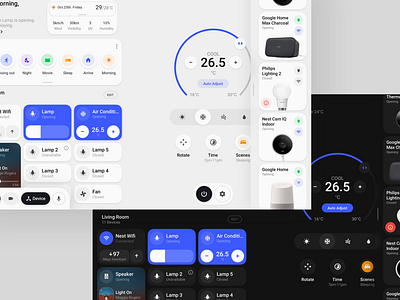 Smart Home Pad Version app apple application behance concept dark design ipad material material ui pad pixel platform sketch smart smarthome tabale ui