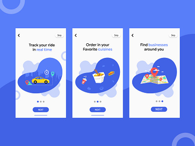 On demand application On boarding screens branding design dribbble dribbble best shot dribble food app taxi app ui uidesign uidesigner uiux