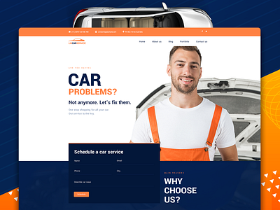 Lix Car Repair PSD Template car lix psd repair showcase template work