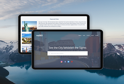 Walkli app design development device mobile travel ui ux web