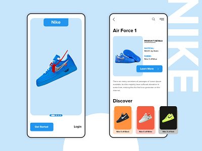 Nike Store adobe xd app app design concept creative design nike nike air product design ui ux