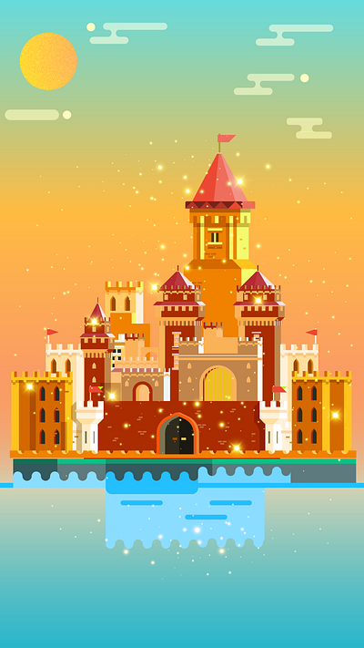 Medieval Kingdom design flat illustration vector