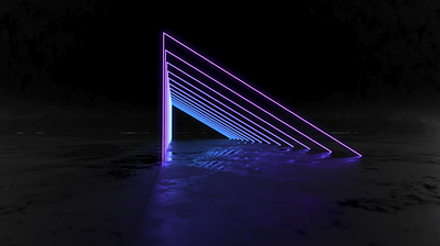 Neon Light Template 3d abstract design illustration mockup neon neon light render scene still life vectary