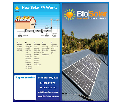 Bio|Solar branding brochure design design energy logo solar panel vector