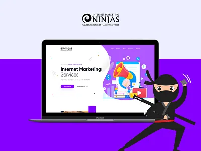 Internet Marketing Ninjas mockup agency clean mark marketing marketing agency professional seo software tool