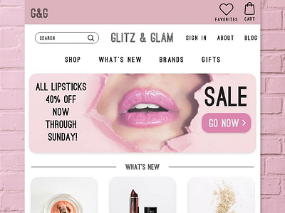 Dailyui003 Landing Page 003 cosmetics dailyui dailyui003 dailyuichallenge landingpage landingpagedesign makeup pink ui unsplash ux uxui uxuidesign uxuidesigner uxuinspiration webdesign webpage