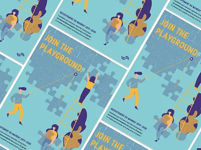 Recruitment - Synerg'Hetic adobe brand identity branding branding agency branding design design dribbble flat illustration poster recruitment typography vector