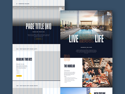 Hub50House Web Design Components branding hub50house pilot pilot studio real estate ui ux webdesign website