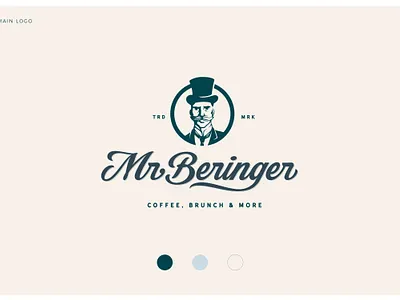 Mr Beringer - Logo Design brand identity branding coffee drawing graphic design hand draw icon lettering logo logo design logotype script typography vector