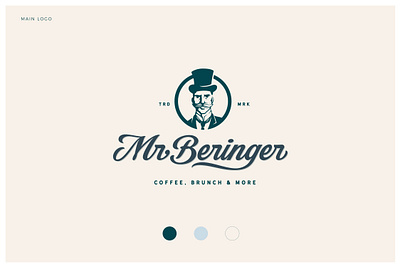 Mr Beringer - Logo Design brand identity branding coffee drawing graphic design hand draw icon lettering logo logo design logotype script typography vector