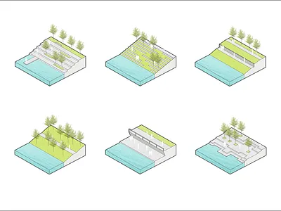 Landscape Axonometric Diagram axonometric diagram graphic design illustration landscape design