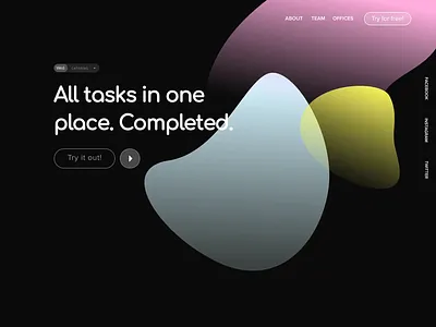 Task App Prototype animation app gradient homepage landingpage mobile protoype task web