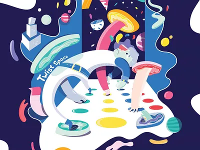 Twister Space childrens illustration creative digitalart illustration vector
