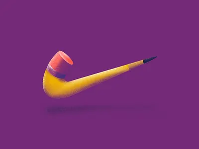Just Sketch It 3d athletic logo dribbbler illustration logodesign nike pencil procreate app texture