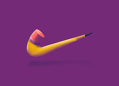 Just Sketch It 3d athletic logo dribbbler illustration logodesign nike pencil procreate app texture