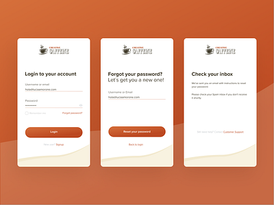 Login Creative Caffeine creative login login design login page mobile mobile design mobile ui ui ux uxdesign writers