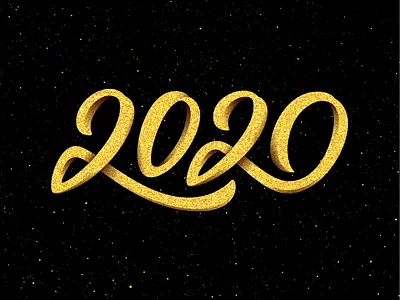 Happy New Year 2020 lettering 2020 3d background banner calligraphy color design eve for sale greeting lettering new year poster text typography vector
