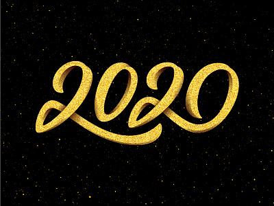 Happy New Year 2020 lettering 2020 3d background banner calligraphy color design eve for sale greeting lettering new year poster text typography vector