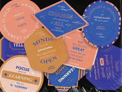 Stick 'em up branding design event quote retro sticker type typography vector