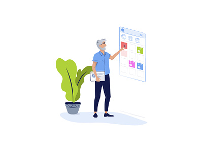 Psychology App Illustrations app boy character flat girl illustration man people psychology ui illustration