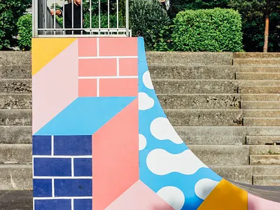 AIR design geometric illo illustration minimalism modular module painting skate street art