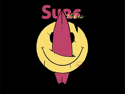 surf vibes badge design badge logo badgedesign branding design hand drawn illustration illustrator lettering tshirt tshirt design