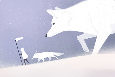 Svalbard art digital illustration illustration art illustration digital wolf