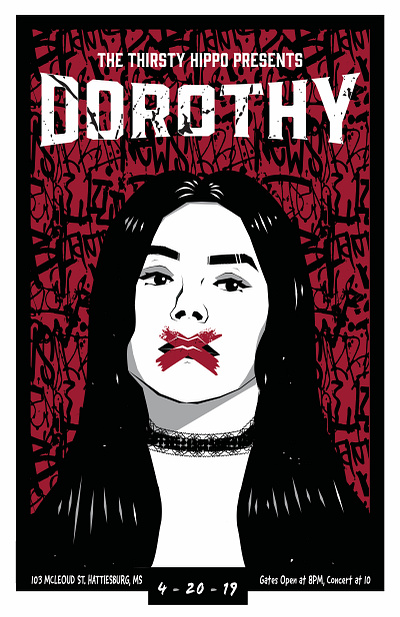 " Dorothy " dorothy gig poster illustration vector