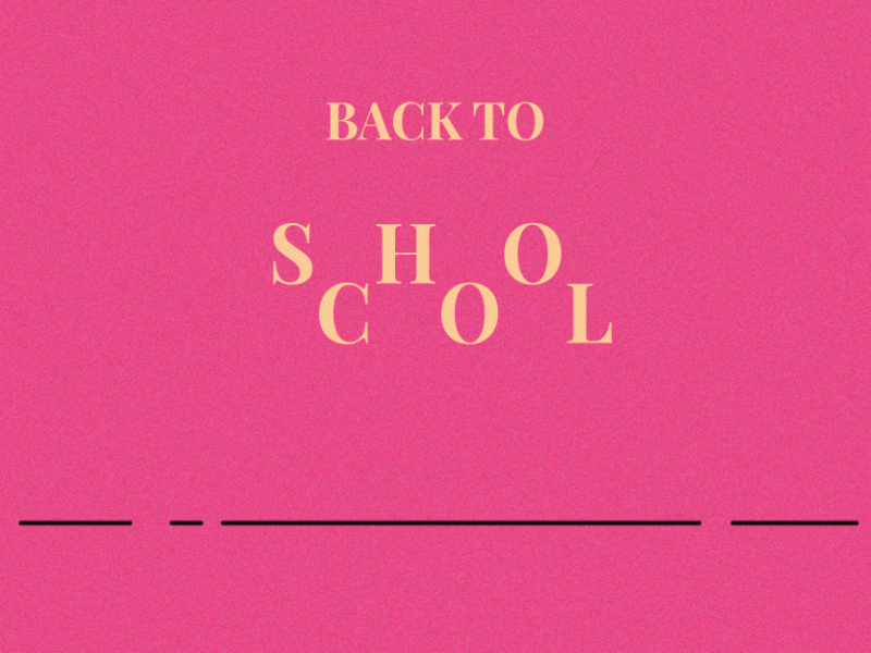 Back to school animation bag design grain illustration school shader texture