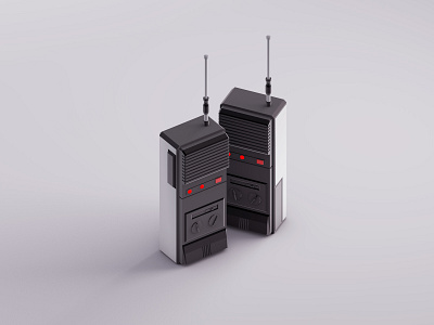 Walkie Talkies 3d art cinema4d daily render design illustration isometric lowpoly minimal stranger things walkie talkie