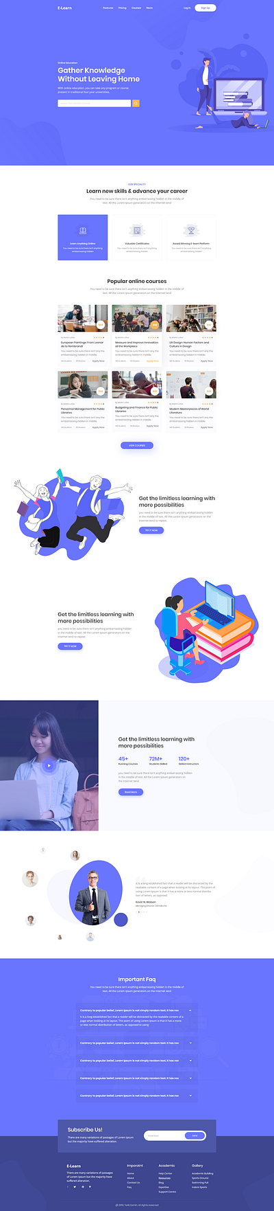 Education Home Landing branding design typography ux web website