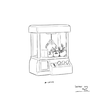 Catch black and white catch comic digital drawing illustration illustration art inktober inktober2019 ipadpro machine painting plant toy