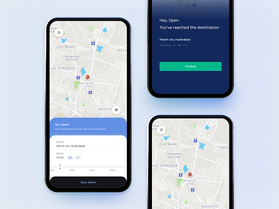 Location alarm adobe xd alarm clean interaction design location minimal mobile product design sketch ui