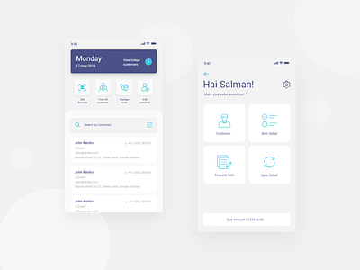 Retail Stores Billing Application android app app ui blue creative dark blue gradient icons mobile real app retail design retailer retailers sale sneak peek ui ui design uiux userinterface