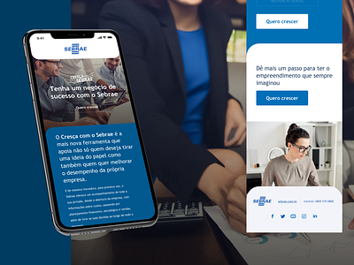 Landing Page - Cresça com o SEBRAE. brazil business design form inbound inbound marketing landing landing design landing page landing mobile page product research responsive responsive website sebrae ui ux website website design