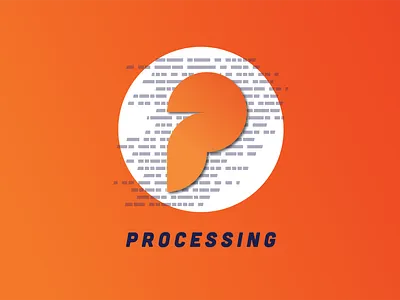 Processing Logo branding colortheory confidence design e discovery energy future icon illustration illustrator logo orange processing symbol technology typography ui ux