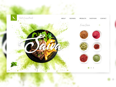 Saiva Web UI | Landing Page adobe photoshop adobe xd authentic landing page saiva spices ui ui ux vegan web design web ui website