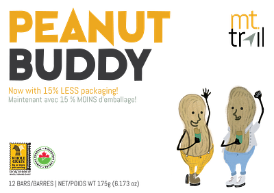 Peanut Buddy Packaging branding canadian french illustration packaging