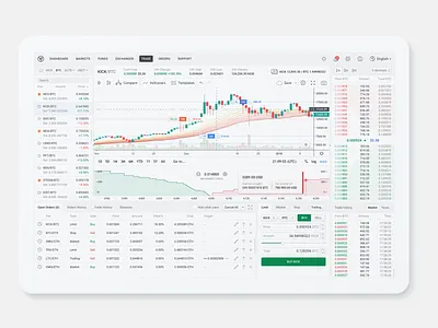 Trading Terminal 2d app bitcoin clean crypto design finance fintech flat interface minimal trading typogaphy ui ux web website