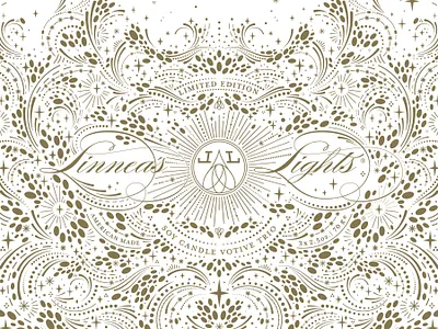 Linnea's Lights x Maggie Enterrios branding drawing holiday packaging pattern pattern design patterns surface design typography